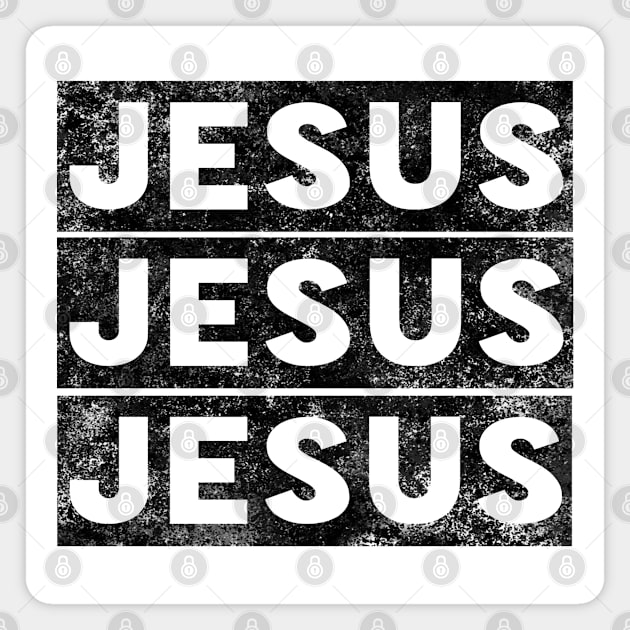 Jesus Jesus Jesus Name Religious Christian Magnet by Happy - Design